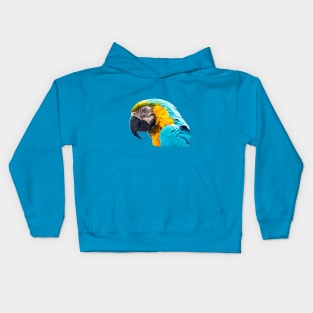 Macaw portrait Kids Hoodie